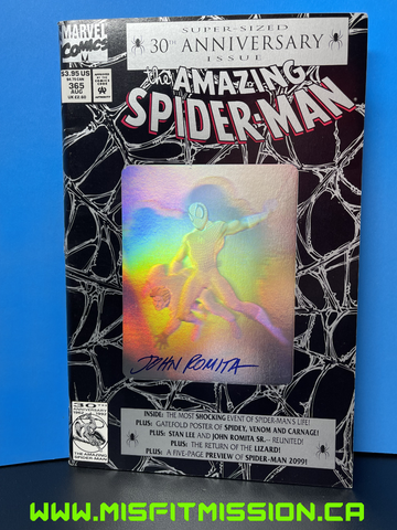 Marvel Comics 1992 The Amazing Spider-Man #365 30th Anniversary Issue Autographed By John Romita