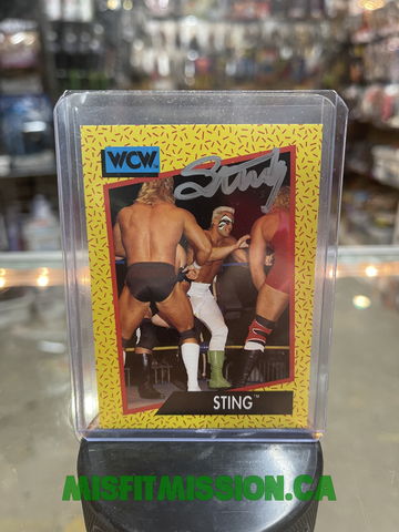 Authentic Sting Autographed 1991 WCW Impel Trading Card #1