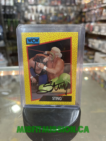 Authentic Sting Autographed 1991 WCW Impel Trading Card #8