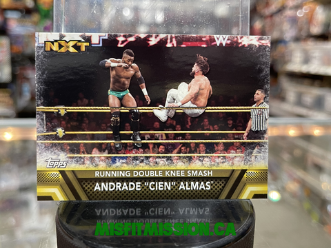 2017 WWE Topps Then Now Forever NXT Running Double Knee Smash Andrade Cien Almas F-35