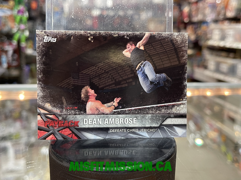 2017 WWE Topps Then Now Forever Dean Ambrose Defeats Chris Jericho #80