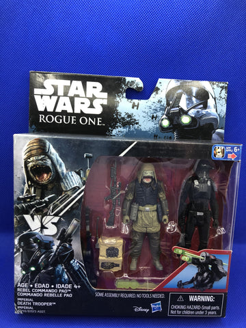 Star Wars Rogue One Rebel Commando Pao/ Death Trooper (New) - The Misfit Mission Collectables -Star Wars - Hasbro - Rogue One - -