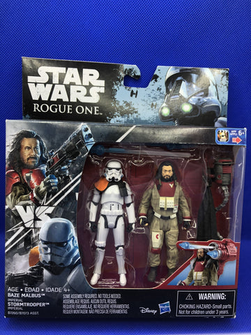 Star Wars Rogue One Baze Malbus/ Stormtrooper (New) - The Misfit Mission Collectables -Star Wars - Hasbro - Rogue One - -
