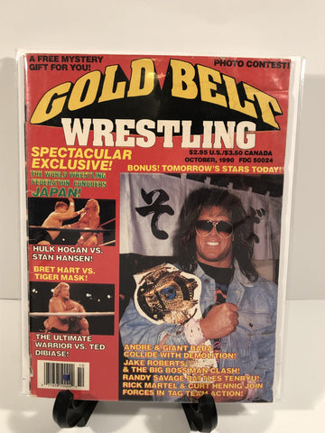 Gold Belt Wrestling Spectacular Exclusive October 1990 - The Misfit Mission Collectables -Wrestling - Wrestling Magazine - Wrestling Magazines - -
