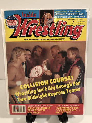 Victory Sports Series Inside Wrestling March 1989 - The Misfit Mission Collectables -Wrestling - Inside Wrestling - Inside Wrestling - Wrestling Magazines -