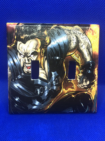 Custom Double Light Switch Cover Undertaker Comic - The Misfit Mission Collectables -Wrestling - Misfit Mission - Wrestling Collectables - -