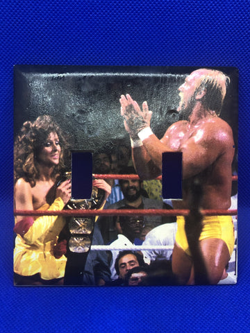 Custom Double Light Switch Cover Hulk Hogan & Miss Elizabeth - The Misfit Mission Collectables -Wrestling - Misfit Mission - Wrestling Collectables - -