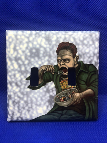 Custom Double Light Switch Cover Saturday Morning Zombie - The Misfit Mission Collectables -Misc. - Misfit Mission - Light Switch Covers - -