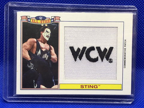 WWE Topps 2016 Sting Commemorative All-Star Patch Card 09/299 - The Misfit Mission Collectables -Trading Cards - TOPPS - Relic Cards - WWE Trading Cards -