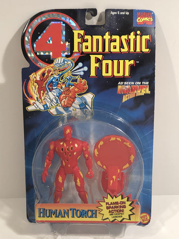 Toy Biz Fantastic Four Human Torch Flame Sparking Action (New) - The Misfit Mission Collectables -Marvel Figures - Toy Biz - Packaged Marvel Figures - -
