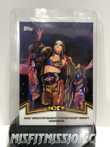 WWE TOPPS 2018 NXT-3 Asuka - The Misfit Mission Collectables -Trading Cards - TOPPS - Asuka - Divas - NXT