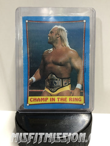 WWE/WWF TOPPS 1987 #37 Champ in The Ring Hulk Hogan - The Misfit Mission Collectables -Trading Cards - TOPPS - Hulk Hogan - Legends - Vintage Cards