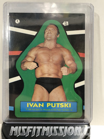 WWE/WWF TOPS 1985 Stickers Ivan Putski - The Misfit Mission Collectables -Trading Cards - TOPPS - Vintage Cards - WWE Trading Cards -