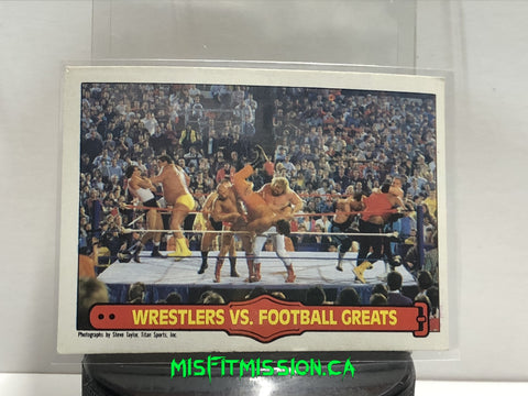 WWE/WWF O-Pee-Chee 1985 #67 Wrestlers VS Football Greats