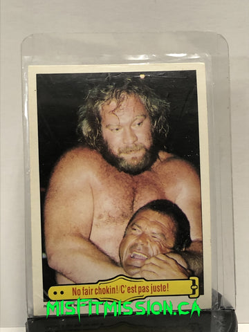 WWE/WWF O-Pee-Chee 1985 #36 No Fair Chokin' Big John Stud