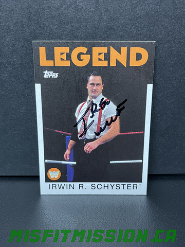 Authentic IRS Irwin R Schyster Autographed 2016 Topps WWE Legends Trading Card #84