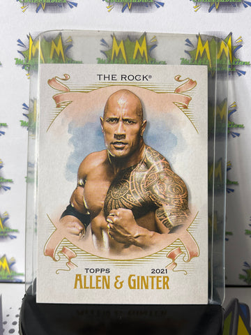2021 WWE Topps Allen and Ginter The World Champions The Rock AG27