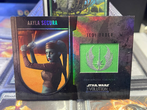 2016 Topps Star Wars Jedi Order Aayla Secura Commemorative Flag Patch Card 47/170