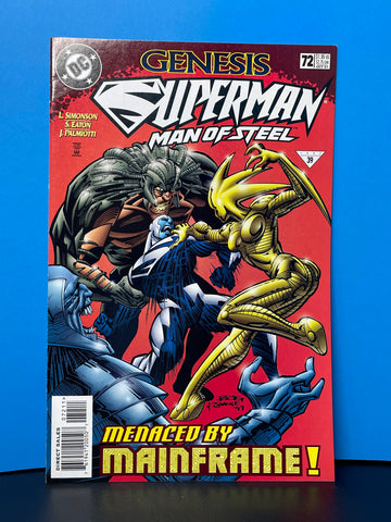 DC Comics 1997 October Genesis Superman The Man of Steel 72 Menaced by Mainframe