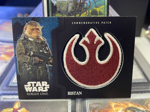 2016 Topps Star Wars Rogue One Bistan Commemorative Patch card 70/100