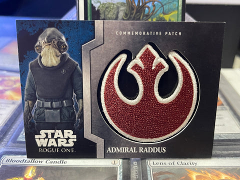 2016 Topps Star Wars Rogue One Admiral Raddus Commemorative Patch card