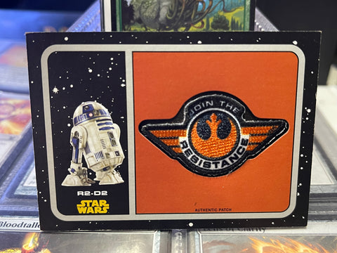 2015 Topps Journey to Star Wars The Force Awakens Authentic R2 D2 Join The Resistance Patch Card
