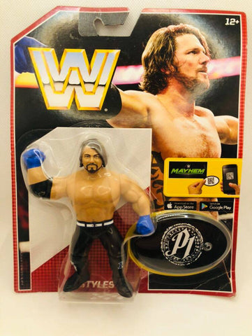 WWE Retro Series AJ Styles Hasbro Style (New) - The Misfit Mission Collectables -Wrestling - Mattel - Packaged Figures - WWF Hasbro Figures -